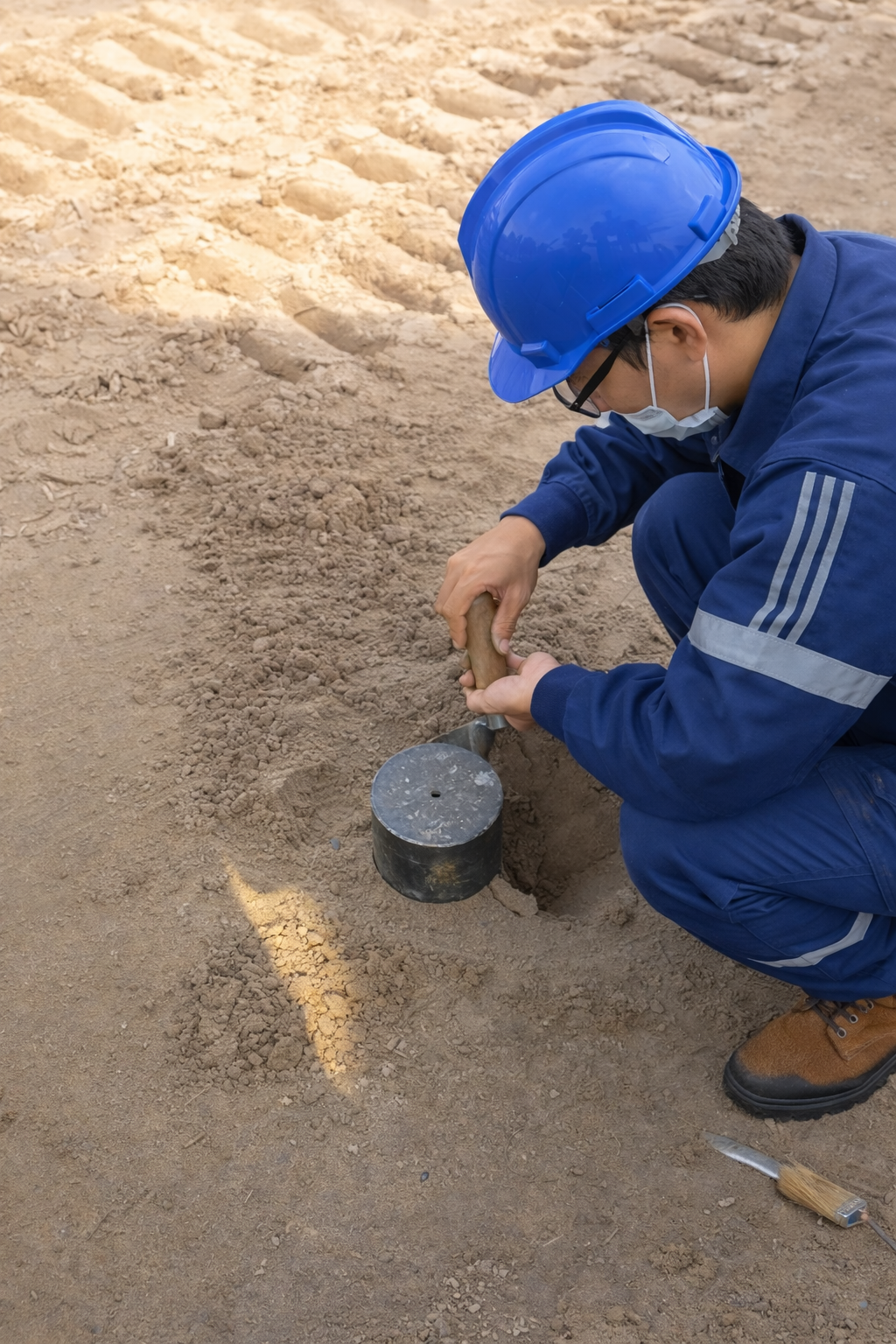 Hoạt động lấy mẫu và kiểm tra hiện trường trong công tác thí nghiệm xây dựng của AB&C